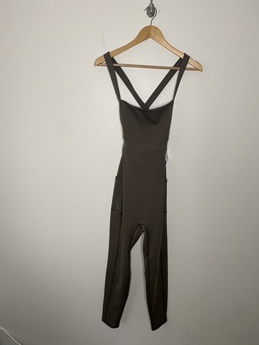 Neu mit Etikett Free People Movement Med My High anthrazitbraun My High Einteiler Overall - Bild 2 von 7