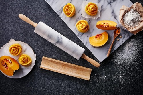 Elegant 16x20 Marble Pastry Board with Non-Slip Stability for Effortless Baking - Picture 5 of 10