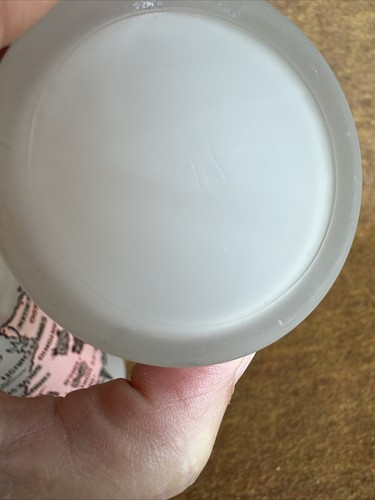 Zwei Vintage TEXAS Hazel Atlas MCM Milchglas 5" Tumbler Reisezustand PINK - Bild 10 von 24