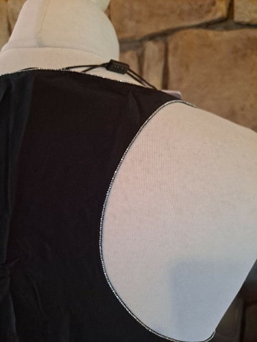 Reiss Racer Back Glitter Trim Size 4 (May Fit Up To An 8) Black BNWT RRP £115 - Picture 9 of 12