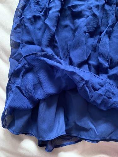 Banana Republic Blue Skirt 100% Silk Size 8UK - Picture 2 of 5