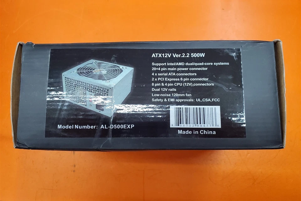 ⭐️⭐️⭐️⭐️⭐️ Desktop PC Power Supply Allied AL-D500EXP 500W + Power Cord - Image 2 of 4
