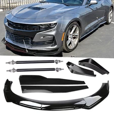 For Chevrolet Chevy Front Bumper Lip Splitter Spoiler Body Kit Side Skirt Glossy