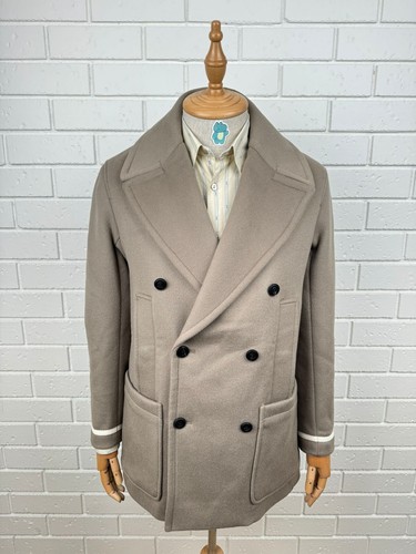 Emporio Armani Double Breast Wool Coat in Beige Size 48 - Bild 1 von 10