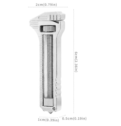 Compact Titanium Multitool,Mini Adjustable Wrench and Screwdriver,Keychain - Picture 9 of 15