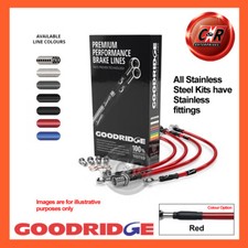 Goodridge Steel Red Brake Hoses For 5 Series E39 520i 2.0 96-00 SBW0045-4C-RD