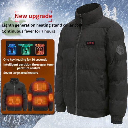 USB Heating Vest Jacket Urban Men Women Travel Heated Coat Top Stormsuits Winter
