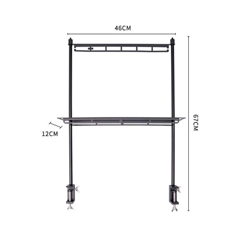 Lighweight Camping Storage Shelf Aluminum Alloy Detachable Organizer Rack Table - Picture 11 of 12