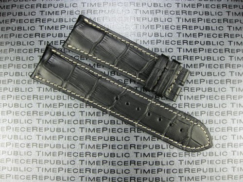 New 21mm Black Leather Strap Curve Edge Light Pad Thin Watch Band for LONGINES R - Picture 10 of 17
