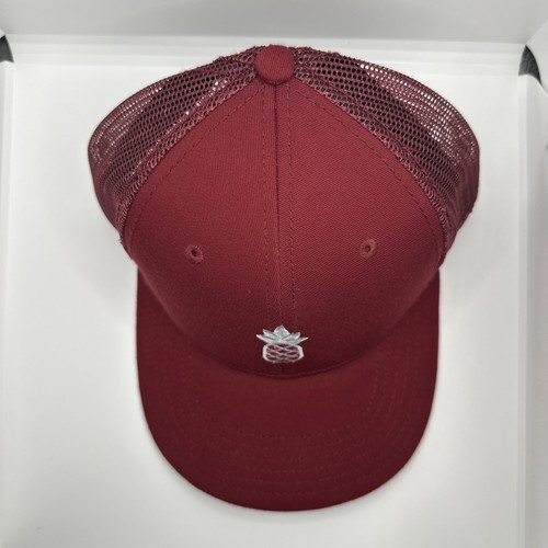 Link Soul Golf Hat Embroidered Pineapple Mesh Back Maroon - Picture 11 of 12