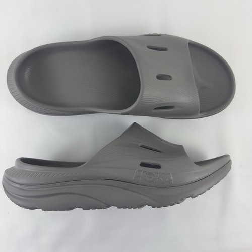 HOKA One One ORA Recovery Slide 3 Gray Men’s Size 10 Comfort Sandals - Picture 5 of 8