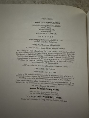 Warhammer The Horus Heresy The Unremembered Empire 1st Ed Hardcover Book 27 - Picture 3 of 9