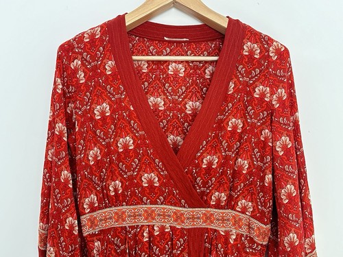 SPELL & THE GYPSY Dress Jewel Soiree Midi - Size XL AU 14 / US 10 - Red Floral - Picture 7 of 14
