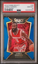 2014 PANINI SELECT BLUE PRIZM #26 JAMES HARDEN 142/249 PSA 10