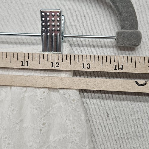 Favlux Skirt Womens Small White Eyelet Lace Tiered Ruffle Mini 100% Cotton Boho - Picture 6 of 7