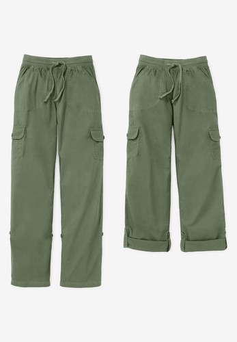 Woman Within Plus Size Convertible Length Cargo Pant/Capri - Picture 5 of 113