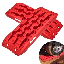 AUTOXBERT 2PCS Recovery Tracks Sand Mud Snow Traction Boards Off-Road DeviceMat
