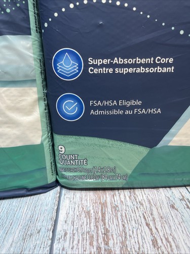 GoodNites 32519 Disposable Bed Mats 2 Pks Of 9 -18 Piece Total - Picture 2 of 7