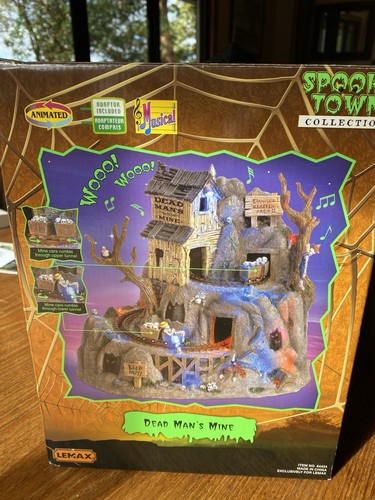 Dead Man’s Mine Spooky Town Halloween Village 2006 retirado probado/funcionando Lemax - Imagen 10 de 12