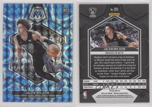 2023-24 Panini Mosaic Rookies Reactive Blue Prizm Jalen Wilson #203 Rookie RC