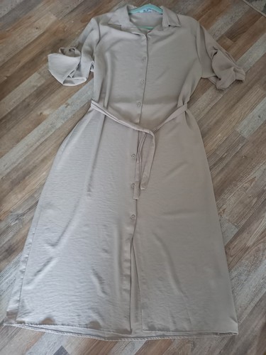 By-L. Studio Maxikleid Blusenkleid Hemdkleid Kleid Beige XXL XXXL Italy Maxi - Bild 5 von 12