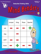 Mind Benders Level 3 Workbook - Deductive Thinking Skills Puzzles (Grades 3-...