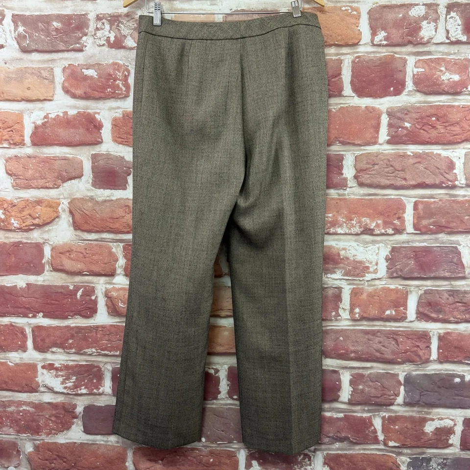 Pantalones de traje Evan Picone para mujer 8P marrón trabajo carrera pierna recta Foto 2 de 4