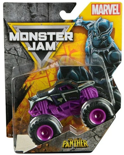 Black Panther Series 4 Marvel Monster Jam Trucks Car Auto Truck 1:64 Scale-image