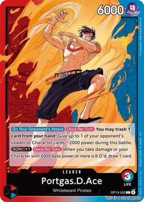 #ad One Piece Card Game Portgas.D.Ace OP13 OP13 002 NM Leader $1.68