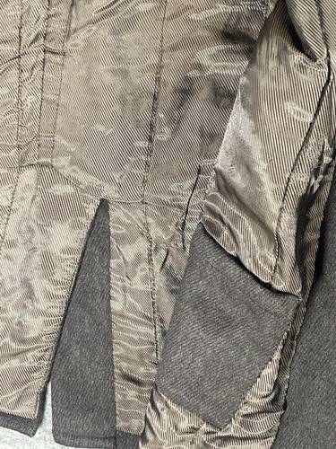 Abrigo de guisante de lana de doble botonadura Claiborne Luxe para hombre en marrón oscuro - talla grande - Imagen 6 de 7