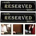 2 Pcs Reserved Signs Inverted Triangle Card Table Banquet Dining Room