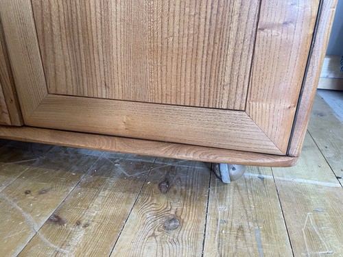 Rare Mid Century Ercol Elm Wardrobe Model 431 With Internal Drawer Unit - Picture 10 of 12