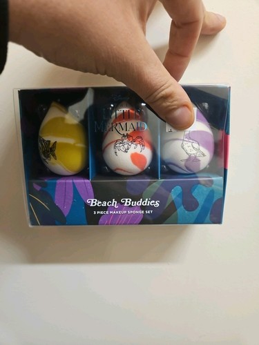 ULTA The Little Mermaid Disney Limited Edition Beach Buddies 3 Makeup Sponges - Picture 1 of 2