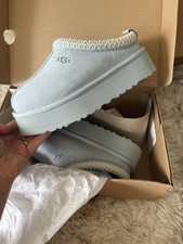 UGG Women's Tazz Slip-On Platform Mule Slippers NWB Size 7 Sea Foam Blue Color
