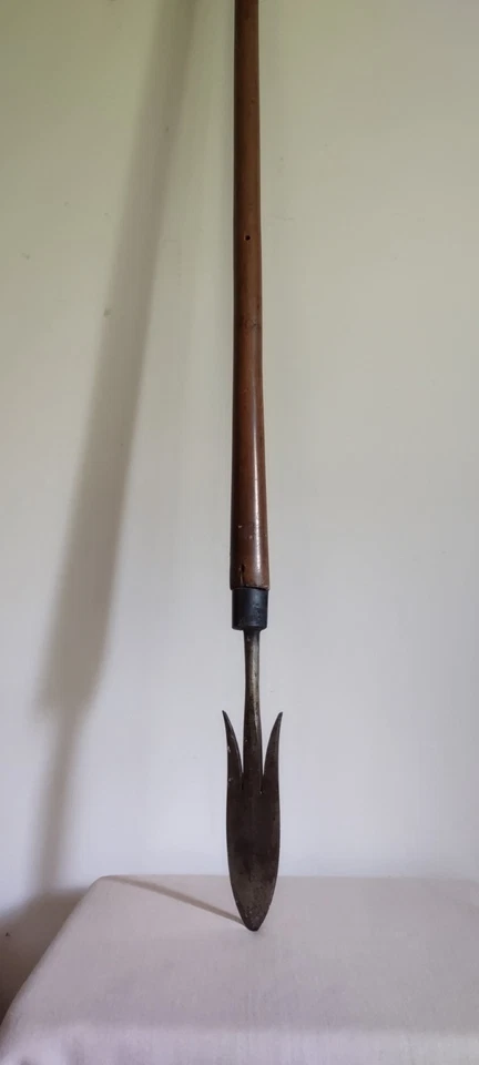 Lanza antigua Ifugao Falafel ("Arpón") 4 pies 10 pulgadas con contrapeso peso Foto 3 de 4