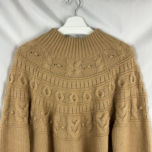 Suéter Banana Republic Couronne Tejido con Cable Mujer Grande Bronceado Beige Pescador - Imagen 6 de 9
