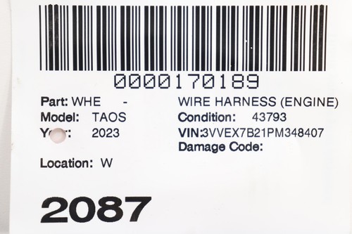 2022-2023 VOLKSWAGEN TAOS 1.5L GASOLINE ENGINE MOTOR WIRE HARNESS OEM 05E972610Q - Picture 12 of 12