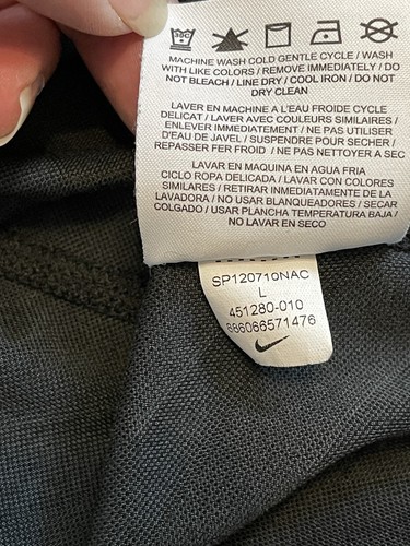 Nike Running Men’s 1/4 Zip Long Sleeve Black Gray Pattern Reflective Size Large - Picture 11 of 11