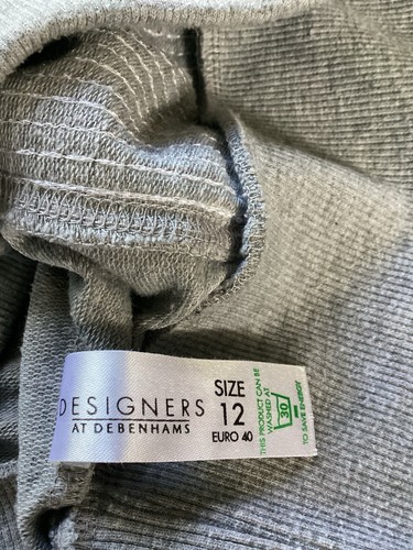 Jasper Conran Ladies Size 12 Grey Jersey/Sequin Tshirt/Top Short Sleeve Ex Cond - Picture 7 of 8