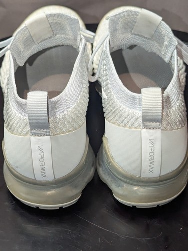 Nike Schuhe Herren 8 Weiß Grau Air VaporMax Flyknit 3 Pure Platinum Turnschuhe - Bild 6 von 9