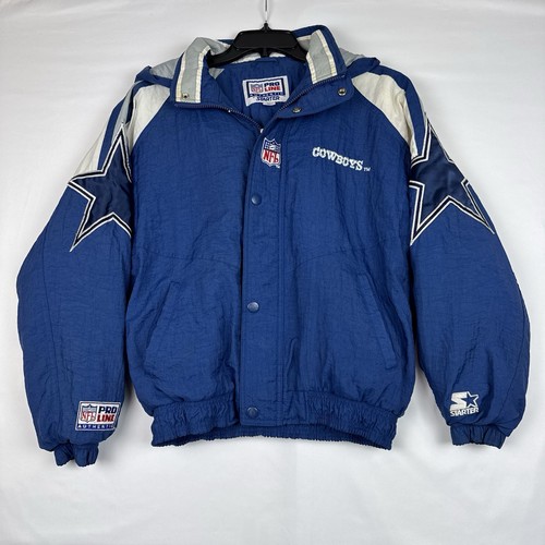 Dallas Cowboys Vintage Starter Jacke ProLine Kapuze NFL Football Jugend Jungen L - Bild 2 von 22