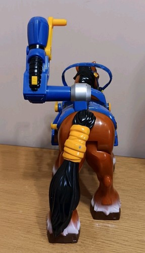 Fisher Price Mattel Rescue Heroes Dale Clydesdale Horse 2002 Falta gancho amarillo - Imagen 7 de 11