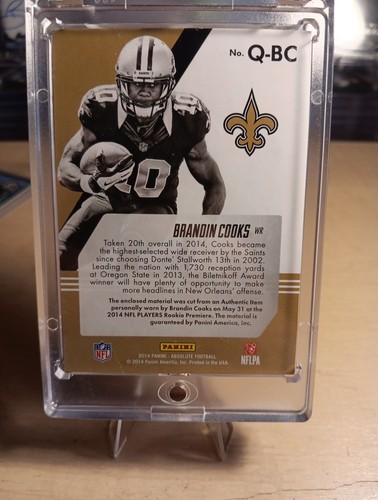 2014 Panini Absolute - Tools of the Trade Quad Rookies Brandin Cooks #Q-BC 11/15 - Picture 2 of 2