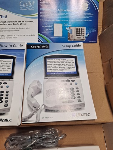 Ultratec Captel 840i Hearing Impaired Touch Caption Telephone Open Box - Zdjęcie 4 z 5
