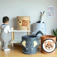 Baby Storage Basket Felt Toy Organizer Laundry Clothes Bin Panda Dinosaur