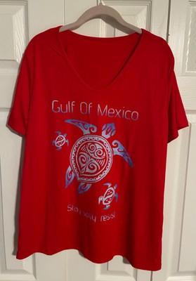  The Gulf of Mexico Be Salty and Resist  Ladies' V-Neck XL T Shirt