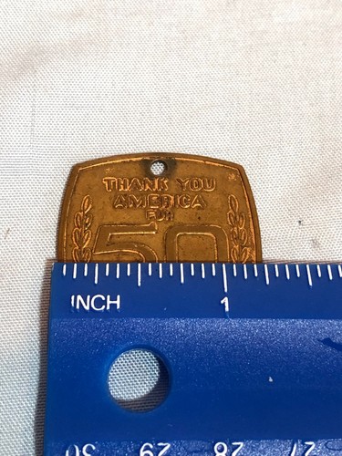 1962 CHEVROLET 50 YEARS OF CONFIDENCE KEY CHAIN Coin Token #F13 - Picture 3 of 3