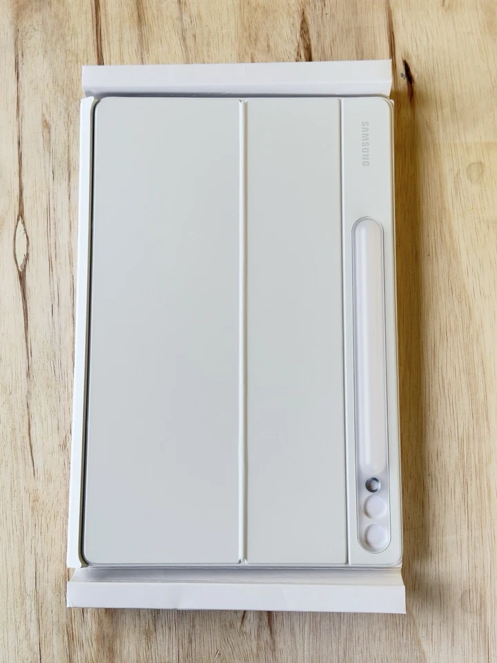 Teclado con cubierta de libro Samsung para Galaxy Tab S10+/S9+/FE - Blanco AI KEY EF-DX825 Foto 4 de 4