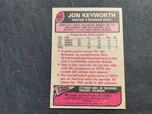 1977 TOPPS FOOTBALL NUMBERS 1-179 PICK CARDS YOU WANT - Picture 181 of 445