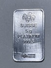 5g Platinum Bar - Valcambi Suisse .9995 Platinum Bullion Bar (Scrap) No Card